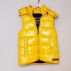 Calvin Klein Yellow Performance Puffer Vest Size XS